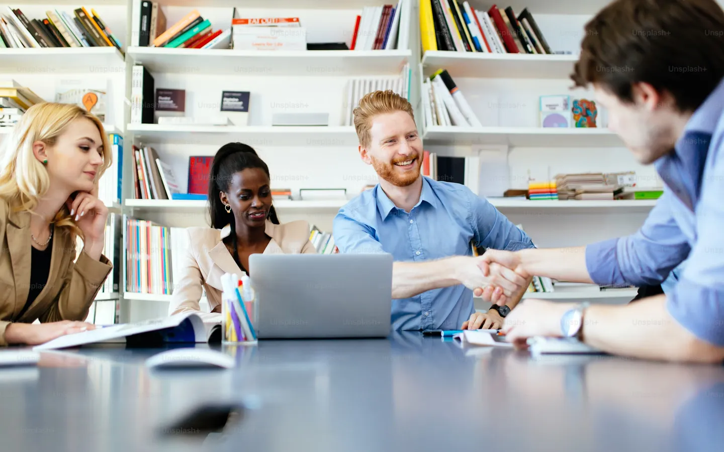 Healthcare administration team at work